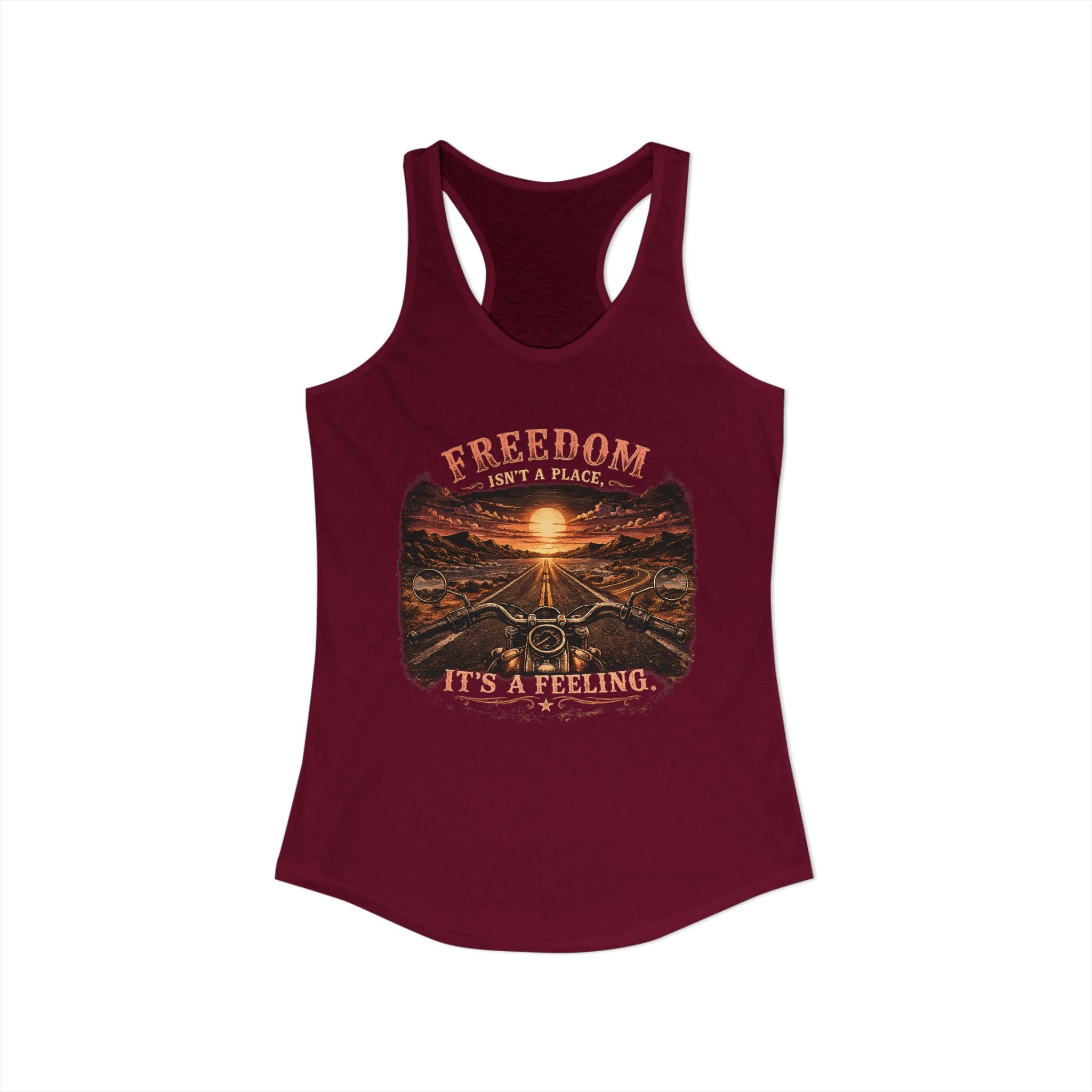 Women's Racerback Tank - Freedom Isn't a Place, It's a Feeling
