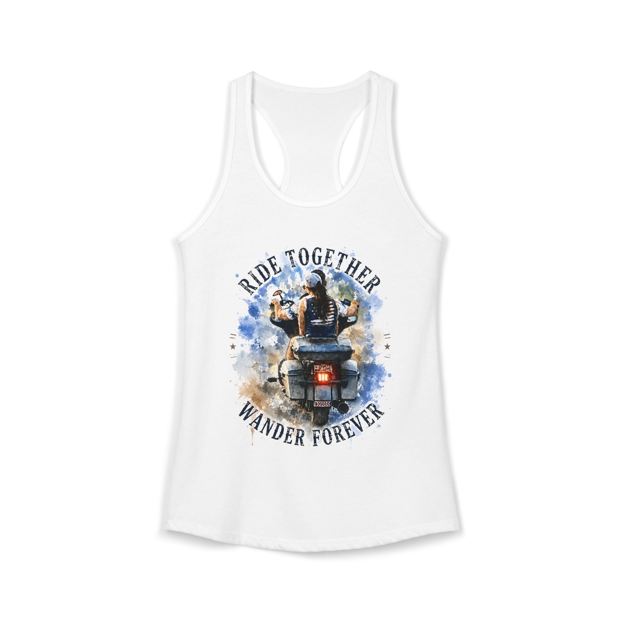 Women's Racerback Tank - Ride Together, Wander Forever