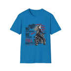 No Explanation No Apology Full Throttle Motorcycle T-Shirt | American Flag