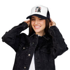 Motorcycle Trucker Hat — "No Explanations, No Apology, Full Throttle" Patriotic Biker Cap