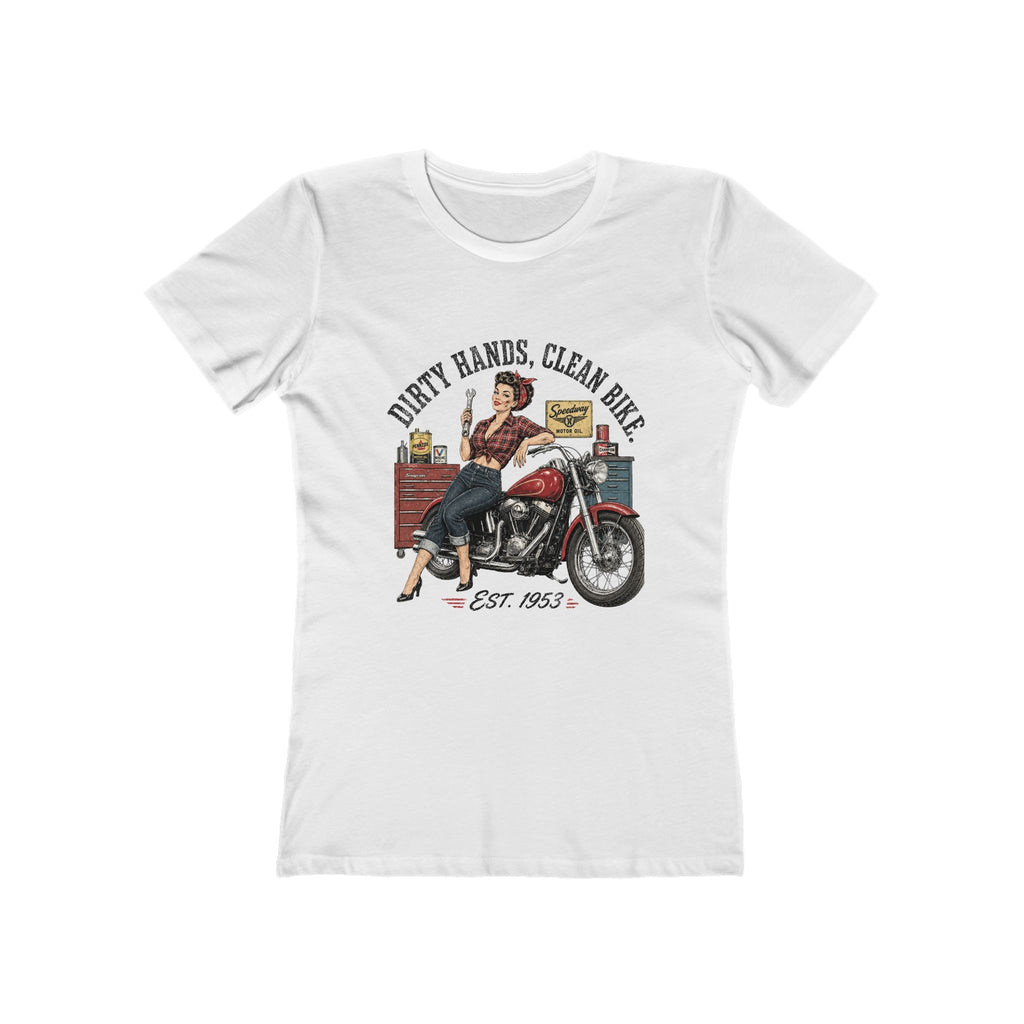 Dirty Hands, Clean Bike — Women's Boyfriend T-Shirt